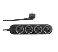 Shelly Power Strip 4 Gen4 - Ciabatta smart con 4 prese indipendenti, monitoraggio consumi e supporto Matter Nero