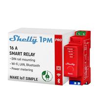 Shelly Pro 1PM - Interruptor Relé Inteligente, Inalámbrico y Bluetooth Con Medición De Consumo, Automatización Del Hogar, Compatible con Alexa y Google Home, iOS Android App, No Hub Requerido