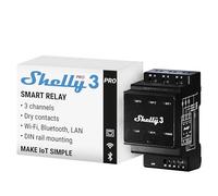 Módulo para Carril DIN de 3 Relés para Automatización Wi-Fi/BT/LAN 110/240VAC 3x16A - Shelly PRO 3