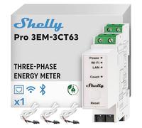 Módulo Medidor de Consumo Trifásico Shelly Pro 3EM-3CT63