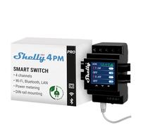 Módulo para Carril DIN con 4 Relés para Automatización Wi-Fi/Bluetooth/LAN - 4x 16A - Shelly Pro 4PM V2