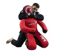 Shelly - Saco de boxeo brasileño BJJ JIU Jitsu, posición sentada, lucha libre, artes marciales, boxeo, karate, entrenamiento, lona, sin relleno (rojo, lona, 59 pulgadas)