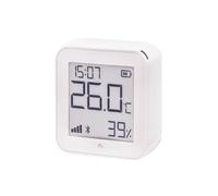 Shelly H&T Gen 3 Blanco- Termómetro Higrómetro Wi-Fi & Bluetooth, Medidor Inalámbrico de Temperatura y Humedad, Almacenamiento de Datos, Control Remoto por App, Bateria Larga Duración o USB