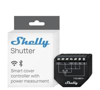 Shelly Shutter - Módulo interruptor de persiana enrollable conectado, 110-240 V, 4A, control cortinas, persianas, toldos, medición de consumo eléctrico, horarios compatibles con Alexa, Google Home