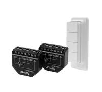 Relé Wi-Fi Shelly Shutter+BLURCButton4 Control persianas Monitorización energía Empotrable