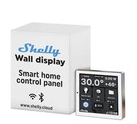 Shelly Wall Display Blanco, WiFi & Bluetooth Panel De Control Inteligente Con Interruptor De 5 A Integrado Y Pantalla De Color, Automatización Del Hogar, Aplicación iOS Android, Sensores LUX