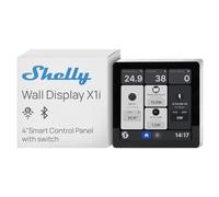 Shelly Wall Display X1i Plata - Panel de Control con Pantalla Táctil de 4 Pulgadas, Relé Integrado para Luces, Wi-Fi 6, Bluetooth 5.0, Monitorización de Energía, Control por App, Voz y Plataforma