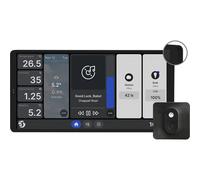 Shelly Wall Display x2 Negro y BLU H&T Negro - Panel de control domótico Wi-Fi con termómetro, higrómetro, pantalla táctil de 6,95'', interruptor 5A, termostato, Shelly App y Home Assistant