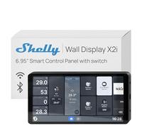 Shelly Wall Display X2i Negro - Panel de control para el hogar inteligente, Pantalla tàctil 6,9”, Wi-Fi y Bluetooth, Control inalámbrico dispositivos inteligentes, Relé 5A, Compatible Home Assistant