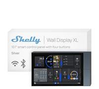 Shelly Wall Display XL Plateado - Panel Domótico Mural Táctil 10,1", Wi-Fi 6 y Bluetooth, Relé 5A Integrado, 4 Botones Físicos Personalizables, Altavoces, Home Assistant, Aplicación