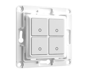 Shelly Wall Switch 4 Interruptor de parede de 4 botões p/ módulos Shelly Branco