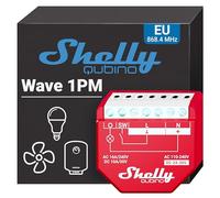 Shelly Wave 1PM, Relé Interruptor Z-Wave, 1 Canal 16 A, con Medidor De Consumo, Luces Inalámbricas, Automatización Del Hogar, Necesita Z-Wave Gateway, Bajo Consumo De Energía