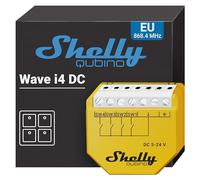 Shelly qubino wave i4 dc interruptor inteligente amarillo