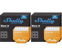 Shelly Wave i4, Módulo de control remoto Z-Wave Inalámbrico, 4 Entradas digitales, Domótica, Acciones y escenas inteligentes, Necesita hub Z-Wave| Bajo Consumo De Energía (Paquete de 2)