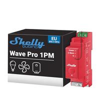 Shelly Wave Pro 1PM- Interruptor Inteligente | Repetidor Z-Wave con Medidor de Consumo Energético | 1 Canal - 16A | Montaje en carril DIN | Luces Inalámbricas | Necesita HUB Z-Wave