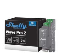 Shelly Wave Pro 2- Interruptor Profesional | 2 Canales | En Carril DIN | Z-Wave Serie 800 Inteligente | Con Contactos Libres De Potencial | Automatización Del Hogar | Repetidor Red Extendida
