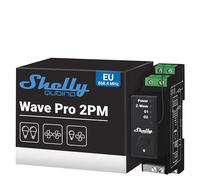 Shelly Wave Pro 2PM- 2 Canales De Carril DIN, Z-Wave 800 Series, Interruptor Inteligente Con Medición De Consumo, Automatización Del Hogar, Repetidor Red Extendida