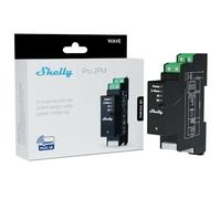 Shelly Wave Pro 2PM US LR - Interruptor de relé inteligente Z-Wave de largo alcance de 2 canales con medición de potencia, riel DIN, automatización del hogar, alta compatibilidad, fácil instalación