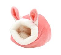 Shelter Bunny Ears-Style, Small Pet Winter Warm Hideaway, 12x10x8cm Size, Cotton Hedgehog Supplies, Removable Small Animal Plush Sleeping Bed for Ferret, Bunny