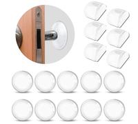 Sheltter Pack 6 Topes para Puertas Suelo Transparentes + 10 Gomas 20x5 mm | Tope de Puerta Adhesivo | Door Stopper | Protector Pared | Retenedor y Sujeta Puertas