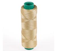 Shelver Cuerda dorada de 1 mm, hilo encerado metálico, cordel dorado, cordón para joyería, decoración, manualidades, trabajo de cuero, 100 m (oro claro)