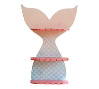 Shelves Floating Shelves, 3 Tiered Floating Shelves, Mermaid Fishtail Shelf, Floating Wall Storage, 3 Tier Wooden Floating Shelves with Mermaid Fishtail Design for Bathroom, Living Room, Bedroom and
