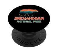 Shenandoah Montaña Paisaje Dentro Un Oso Silueta Retro PopSockets PopGrip Adhesivo