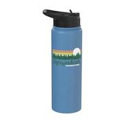 Shenandoah National Park Vintage Distressed 80s Trees Stainless Steel Insulated Water Bottle