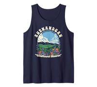 Shenandoah National Park Wildflower Heaven Retro WPA Style Camiseta sin Mangas