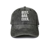 Shenbors Gorra bordada Best Dad Ever para hombre, para papá papá, gorra de béisbol negra lavada, gorra de camionero, Best Dad Ever (negro lavado), talla única
