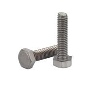 SHENGG 1/2/3 piezas M2 M2.5 M3 M4 M5 M6 M8 M10 M12 M14 M16 Tornillo de cabeza hexagonal externa de titanio puro TA2 Longitud 5-100 mm DIN933(25mm,2pcs M2.5)