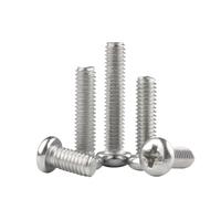 SHENGG 10-100 tornillos DIN7985 de acero inoxidable 304 con cabeza plana y rosca cruzada. Tamaños: M1, M1.2, M1.4, M1.6, M2, M2.5, M3, M4, M5 y M6.(X5mm(L),M2 50pcs)