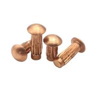 SHENGG 10/20/50 Uds M2 M2.5 M3 M4 M5 remaches moleteados de placa de identificación sólida GB827 aluminio 304 remaches(Copper,M3x4 (20pcs))
