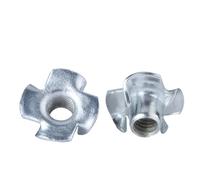 SHENGG 10/20/ 50 Uds M3 M4 M5 M6 M8 M10 M12 tuerca chapada en Zinc de cuatro garras altavoz tuerca en T inserción de punta ciega tuerca en T herrajes for muebles(10pcs,M8)