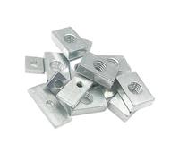SHENGG 10/50 Uds tuerca cuadrada M3 M4 M5 M6 M8 tuercas rectangulares tuercas de bloque deslizantes delgadas accesorio de perfil de aluminio de acero al carbono Chapado en Zinc(10pcs,M6x11x8x4)