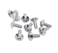 SHENGG 10 tornillos hexagonales de cabeza plana grande de acero inoxidable 304, pernos M6 M5 for placas traseras de coche, motocicleta, ciclomotor y scooter.(M6x20)