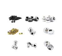 SHENGG 100 Uds. Remaches de Rueda, Tapa, Tornillo de Labio, Perno for Llantas, neumáticos, decoración de Estilo de Coche, Accesorios de Tuercas de Varios tamaños(C)