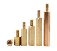 SHENGG 2-50 espaciadores hexagonales largos de latón for PCB, M2, M2.5, M3, M4, M5, M6, M8, macho a hembra.(35mm,M4 MF 10PCS)
