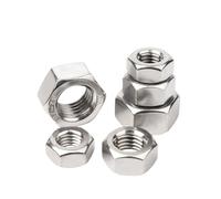 SHENGG 5/10/ 20/50 Uds M1 M1.2 M1.4 M1.6 M2 M2.5 M3 M3.5 M4 M5 M6 M8 tuerca hexagonal de acero inoxidable 304 DIN934(M1.6 x20pcs)