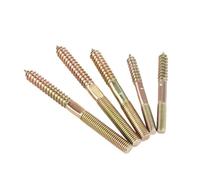 SHENGG 5/10 piezas M6 M8 Perno de suspensión Pasadores de madera a metal Tornillos autorroscantes de doble extremo for fijación de muebles Perno roscado Bricolaje doméstico(10pcs,M6x50mm)