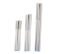 SHENGG 5~20 piezas de varilla roscada de un solo extremo de acero inoxidable 304 A2 M3 M4 M5 M6, pernos prisioneros sin cabeza, tornillo con cabeza de palillo de dientes, barra roscada(M6x130mm-5pcs)