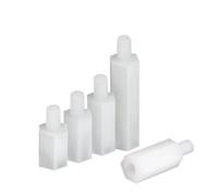 SHENGG 50 Uds. Tornillo espaciador negro/blanco M2/M2.5/M3/M4 * L + 6mm hilo de plástico for placa base PCB Pilar espaciador de nailon fijo(M3x30-6(20pcs))