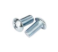 SHENGG Acero al carbono M3 M4 M5 galvanizado 10,9 grado zinc azul tornillo hexagonal cabeza de botón perno hexagonal(M5x10mm(50pcs))