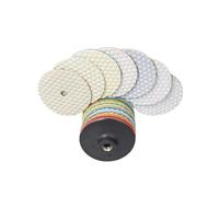 SHENGG Almohadilla de pulido en seco for granito, disco de pulido Flexible for rueda de pulido de resina de mármol, 4 pulgadas, 100mm, 8 Uds.(50_8PCS_M16)