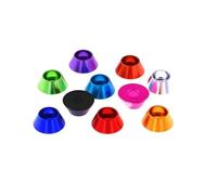 SHENGG Arandelas de aleación de aluminio M3 M4 M5 M6 M8 for cilindros, cabeza acopada, tornillo de cabeza hueca hexagonal, junta, arandela cónica de aluminio anodizado(Wine red,M6XOD17.9MM_(20PCS))