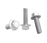 SHENGG GB5787 M6 M8 M10 M12 M14 M16 Grado 10,9 Perno de cabeza de arandela hexagonal de acero al carbono Tornillo de cabeza de brida hexagonal con dentado(M10x16mm(10pcs))