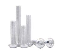 SHENGG La cabeza redonda de la aleación de aluminio M2-M8 6063 atornilla el tornillo de la cabeza del botón del zócalo del hexágono(M4x25 50pcs)