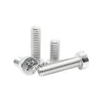 SHENGG Longitud redonda del perno M6 M8 de la cabeza de columna del casquillo corto bajo fino cruzado del acero inoxidable 304 10~60 milímetros(M8x16mm(5pcs))