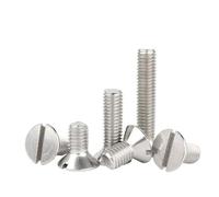 SHENGG Lote de 10 tornillos de cabeza avellanada plana con ranura y rosca métrica, M1.6, M2, M2.5, M3, M4, M5, M6, M8 y M10.(20mm x10pcs,M6)