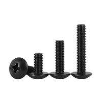 SHENGG Lote de 100 tornillos de acero al carbono chapados en negro for electrónica, M2, M2.5, M3, M3.5, M4, M5 y M6.(30mm x100pcs,M3)